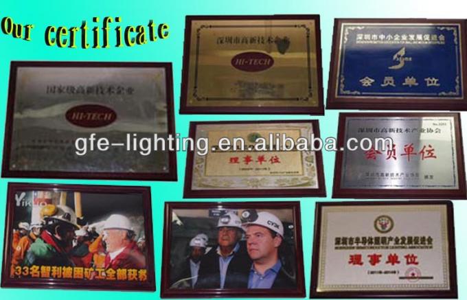 ATEX Sertifikalı Kablosuz OLED Madenci Lambaları Yeraltı Madenciliği için Endüktif Şarj 9