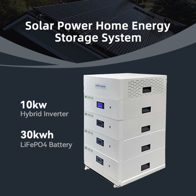 Modüler Tasarım Ev Güneş Enerjisi Depolama Sistemleri Model SPS001 30kWh 8000 Çevrim Ömrü AC220 10kW Güneş İnvertörü ile
