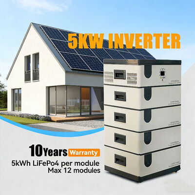 SPS002 High-Cycle Stackable LiFePO4 Battery with 5kW Inverter for Outdoor Solar Applications