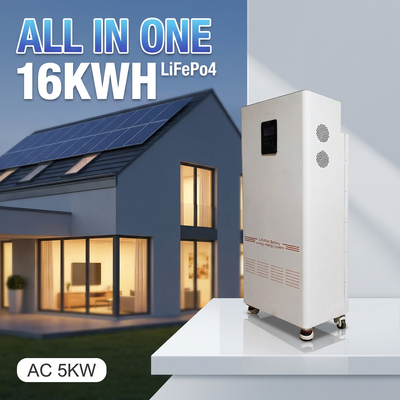 NK005A 51.2V 16kWh LiFePO4 Güneş Enerjisi Ev Enerji Depolama Sistemi 5kW Inverter ve 8000 Döngü Süresi ile