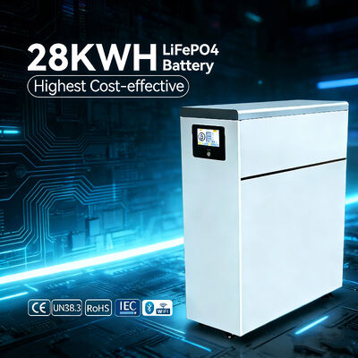 NK008 28 kwh Güneş Enerjisi 51.2v 48v Lifepo4 Pil Paketi Dahili BMS ve LCD Monitörlü Ev Enerji Sistemi